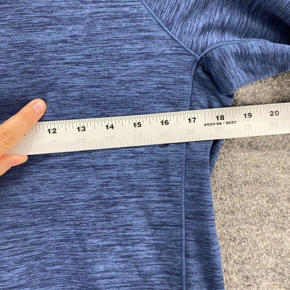 Under Armour Activewear Top Women L Large Blue High Neck Zipper Cold Gear Solid - Picture 7 of 9